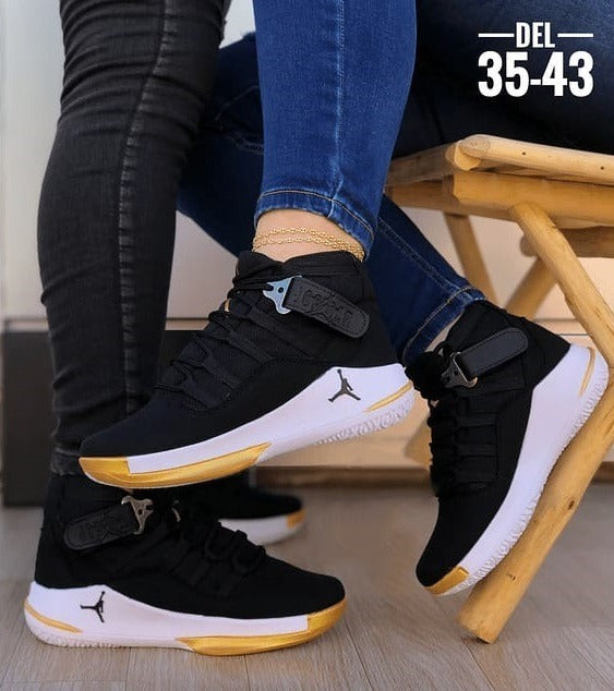 Tenis Botin Jordan Dorado Unisex Hermosa Universo