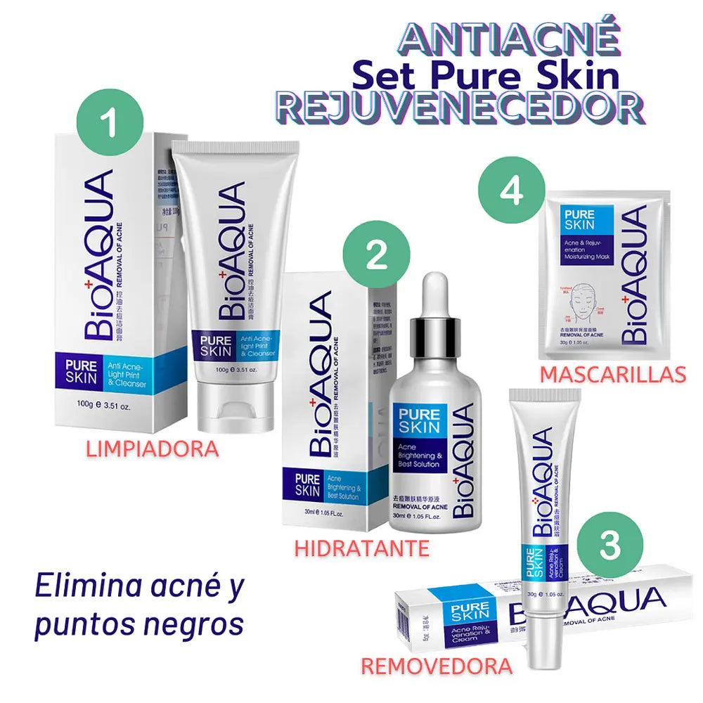 BIOAQUA - KIT COMPLETO ANTI ACNE Hermosa Universo